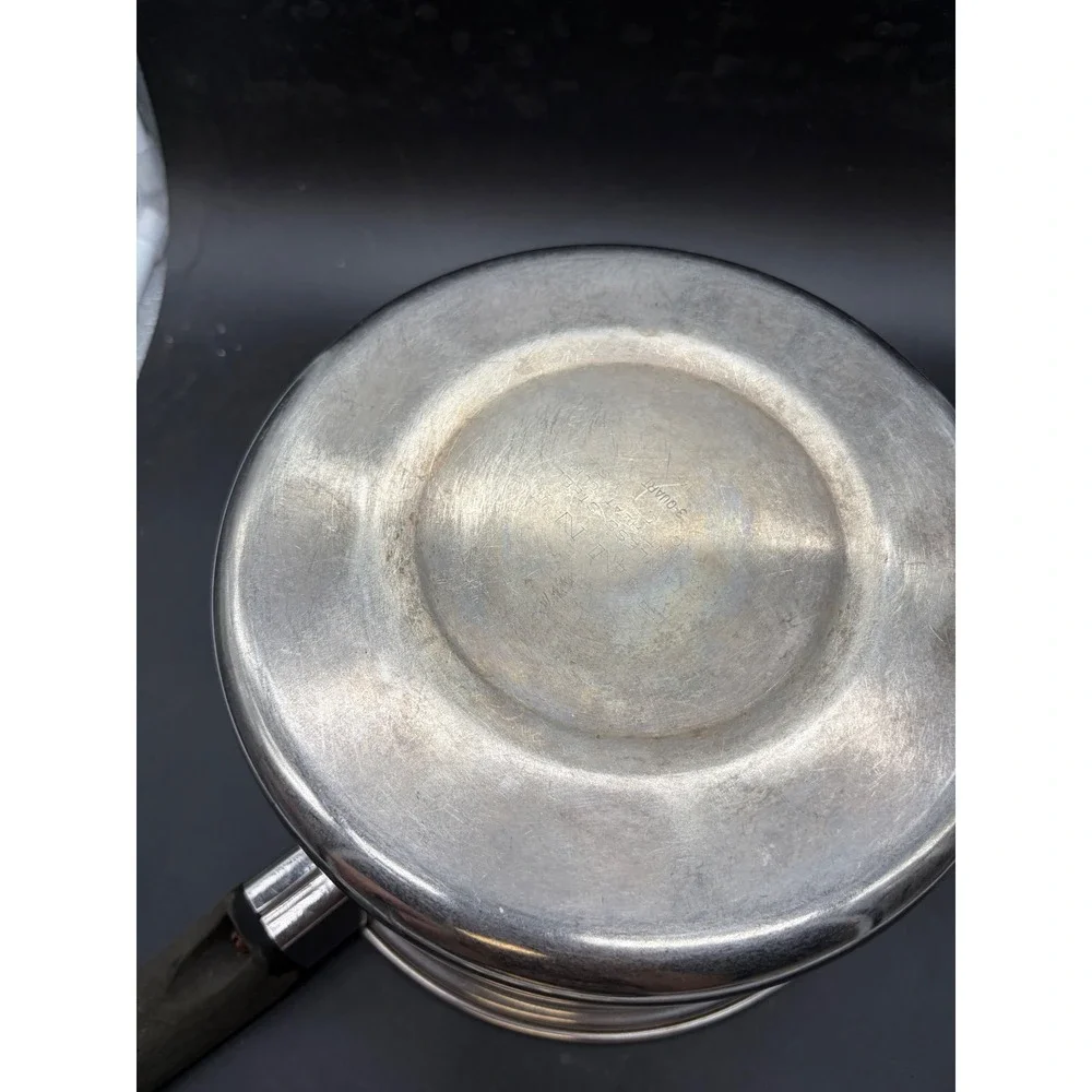 Vintage Flint Ekco 3 Quart Saucepan Stainless Steel Radiant Heat Core with Lid